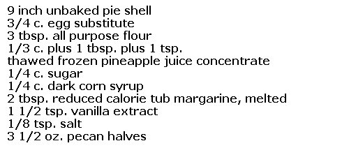 helens low-cal pecan pie