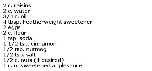 applesauce cake for diabetic